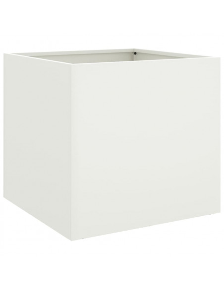 Fioriera Bianca 42x40x39 cm in Acciaio Laminato a Freddo