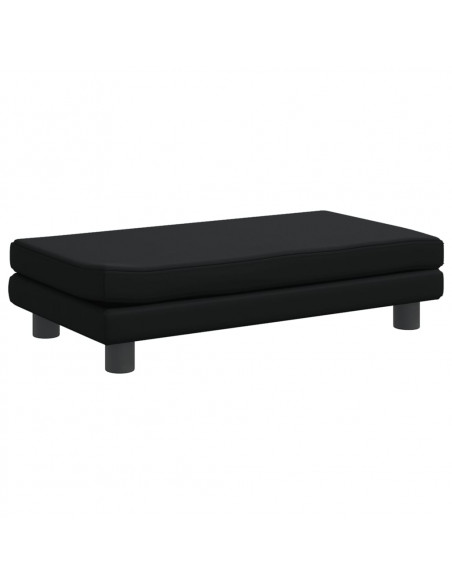 Lettino per Cani con Estensione Nero 100x50x30 cm in Similpelle