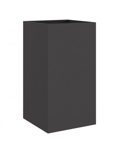 Fioriera Nera 42x38x75 cm in Acciaio Laminato a Freddo