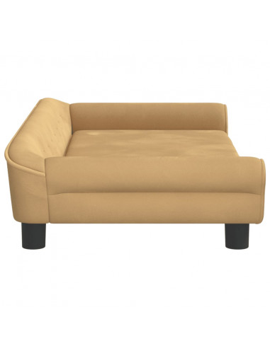 Lettino per Cani Marrone 100x50x21 cm in Velluto