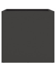 Fioriere 2 pz Nere 49x47x46 cm in Acciaio Laminato a Freddo