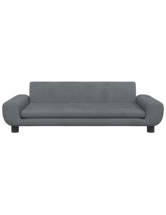 Lettino per Cani Grigio Scuro 100x54x33 cm in Velluto 2