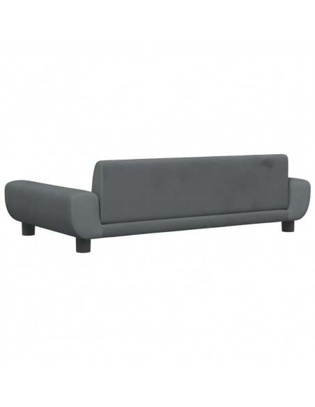Lettino per Cani Grigio Scuro 100x54x33 cm in Velluto