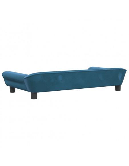 Lettino per Cani Blu 100x50x21 cm in Velluto