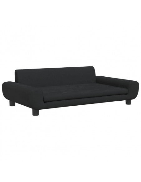 Lettino per Cani Nero 100x54x33 cm in Velluto