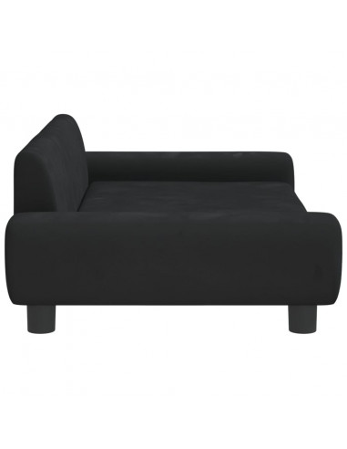 Lettino per Cani Nero 100x54x33 cm in Velluto