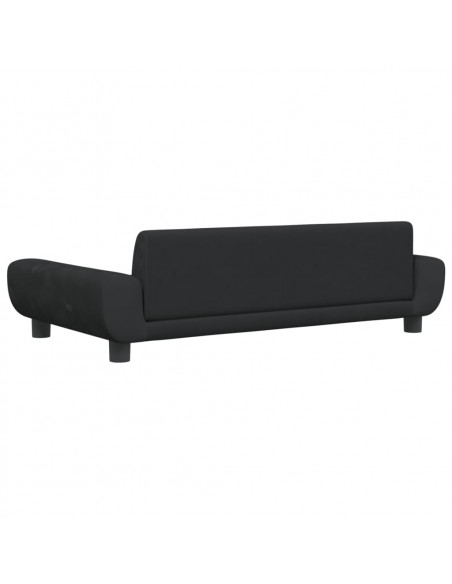 Lettino per Cani Nero 100x54x33 cm in Velluto