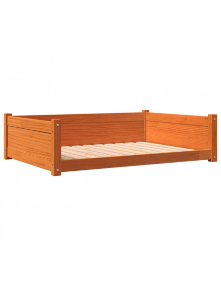 Cuccia Cani Marrone Cera 105,5x75,5x28 cm Legno Massello Pino