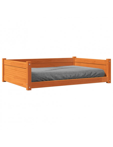 Cuccia Cani Marrone Cera 105,5x75,5x28 cm Legno Massello Pino