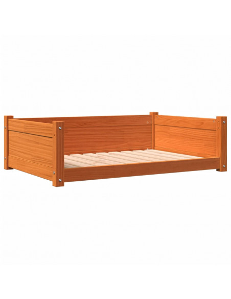 Cuccia per Cani Marrone Cera 95,5x65,5x28cm Legno Massello Pino