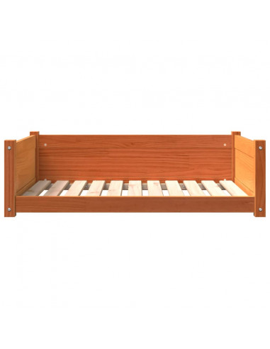 Cuccia per Cani Marrone Cera 95,5x65,5x28cm Legno Massello Pino