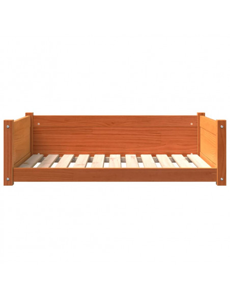 Cuccia per Cani Marrone Cera 95,5x65,5x28cm Legno Massello Pino