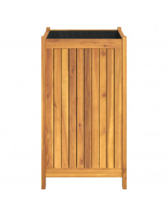 Fioriera Giardino con Rivestimento 42x42x75 cm Massello Acacia