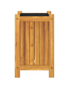 Fioriera Giardino con Rivestimento 31x31x50 cm Massello Acacia