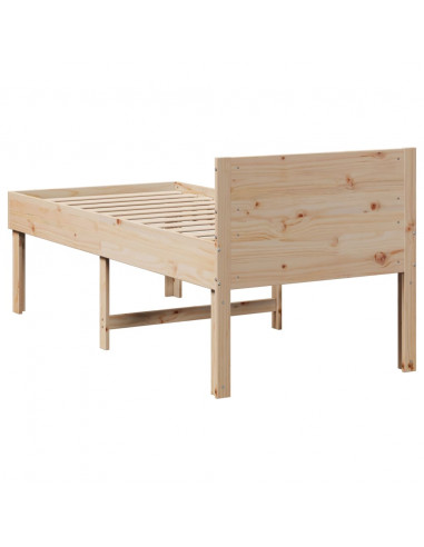 Giroletto senza Materasso 80x200 cm in Legno Massello Pino