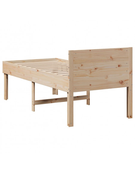 Giroletto senza Materasso 80x200 cm in Legno Massello Pino