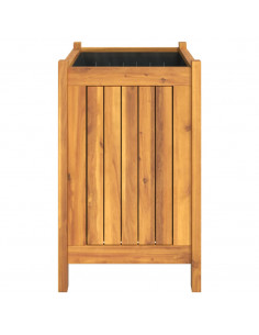 Fioriera Giardino con Rivestimento 54x31x50 cm Massello Acacia