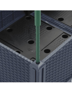 Fioriera da Giardino con Traliccio Grigia 80x40x142,5 cm in PP