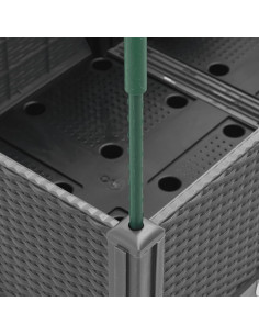 Fioriera da Giardino e Graticcio Grigio Chiaro 40x40x142,5cm PP