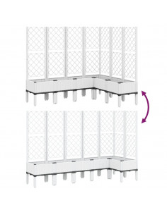 Fioriera da Giardino con Graticcio Bianco 160x120x142 cm in PP