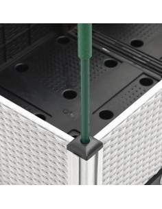 Fioriera da Giardino con Graticcio Bianco 160x40x142,5 cm PP