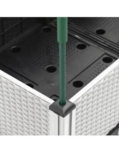 Fioriera da Giardino con Graticcio Bianco 120x40x142,5 cm PP