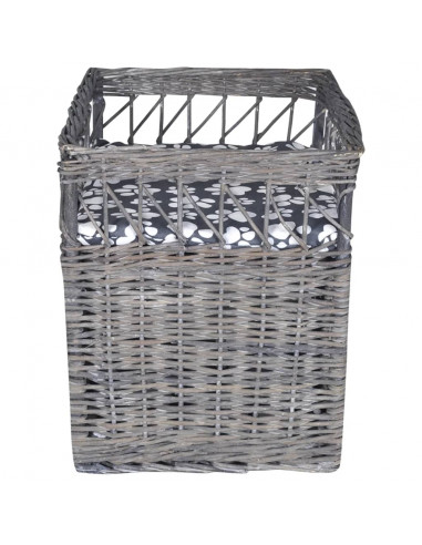 Albero Gatti in Salice Casetta/Cuccia/Tiragraffi con Cuscino Quadrato