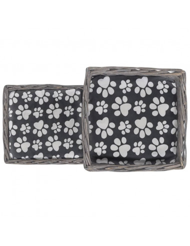 Albero Gatti in Salice Casetta/Cuccia/Castello/Tiragraffi con Cuscino