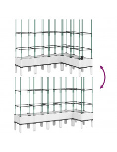 Fioriera da Giardino con Graticcio Bianco 160x120x142,5cm in PP
