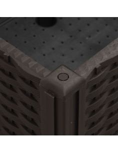 Fioriera da Giardino con Ruote Marrone 240x50x54 cm in PP