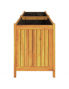 Fioriera Giardino con Rivestimento 199x38,5x50 Massello Acacia