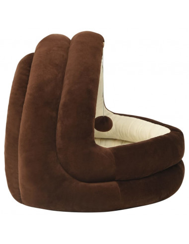 Letto per Gatti 40x40x35 cm Marrone e Crema