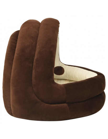 Letto per Gatti 40x40x35 cm Marrone e Crema
