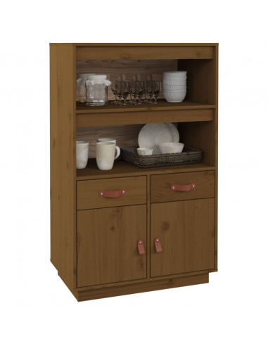 Credenza Miele 67x40x108,5 cm in Legno Massello di Pino