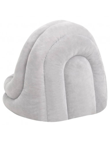 Letto per Gatti 50x50x45 cm Grigio e Crema