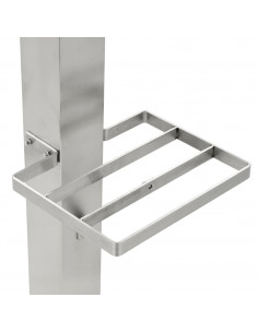 Fontanella a Colonna in Acciaio Inossidabile Quadrata 95 cm