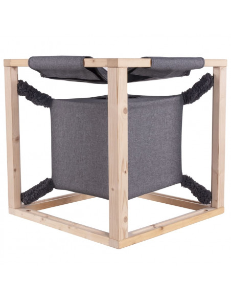 Quapas! Cuccia per Gatti con Amaca Catcube Grigia M 54x54x54 cm