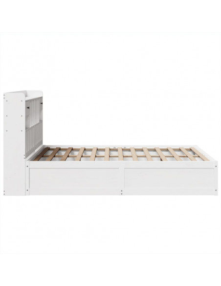 Giroletto senza Materasso Bianco 150x200 cm Legno Massello Pino