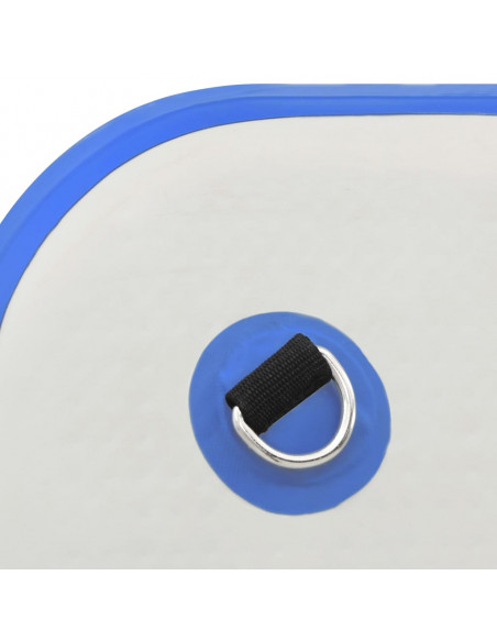 Tappeto Galleggiante Gonfiabile Blu e Bianco 200x150x15 cm
