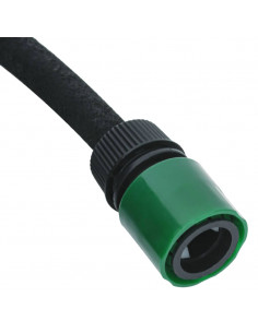 Tubo di Irrigazione da Giardino Nero 0,6" 100 m in Gomma