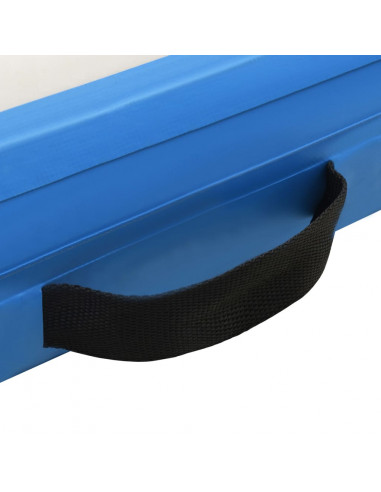 Tappeto Galleggiante Gonfiabile Blu e Bianco 300x150x15 cm