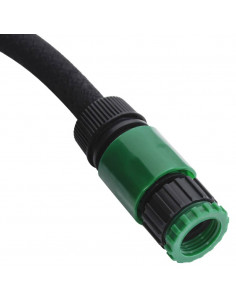 Tubo di Irrigazione da Giardino Nero 0,6" 25 m in Gomma