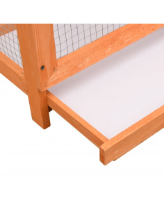 Gabbia per Uccelli in Legno di Pino e Abete 125,5x59,5x164 cm