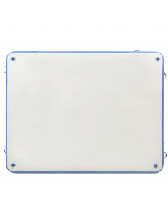 Tappeto Galleggiante Gonfiabile Blu e Bianco 300x300x15 cm