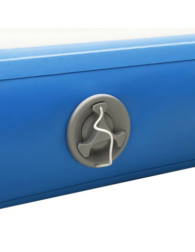 Tappeto Galleggiante Gonfiabile Blu e Bianco 300x300x15 cm