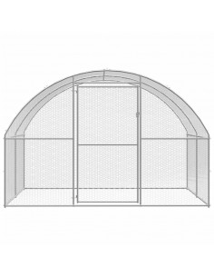 Gabbia per Polli da Esterno 3x16x2 m in Acciaio Zincato