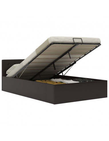 Giroletto con Contenitore Idraulico Grigio Similpelle 120x200cm