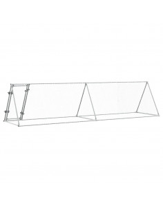 Gabbia per Polli Argento 400x105x91 cm in Acciaio Zincato