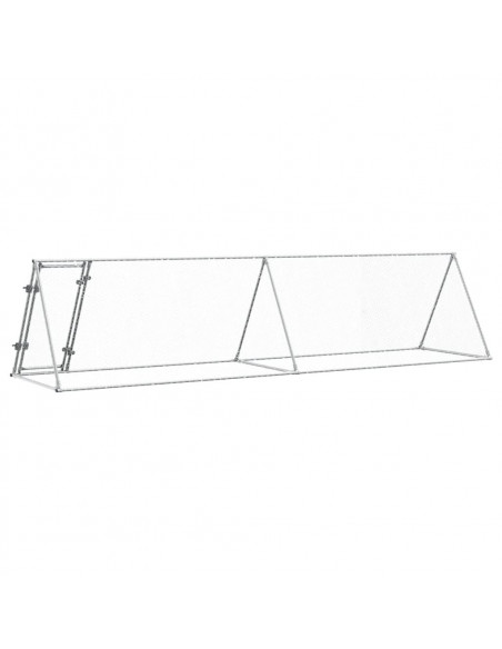 Gabbia per Polli Argento 400x105x91 cm in Acciaio Zincato