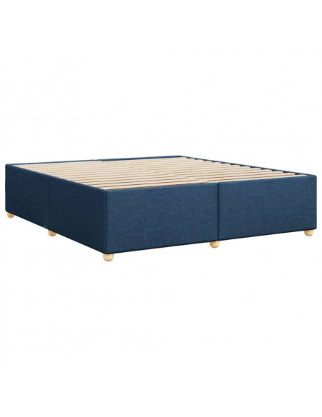 Giroletto senza Materasso Blu 200x200 cm in Tessuto